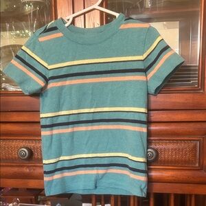 Cat & Jack Kids' Striped T-Shirt - Teal, Yellow, and Black